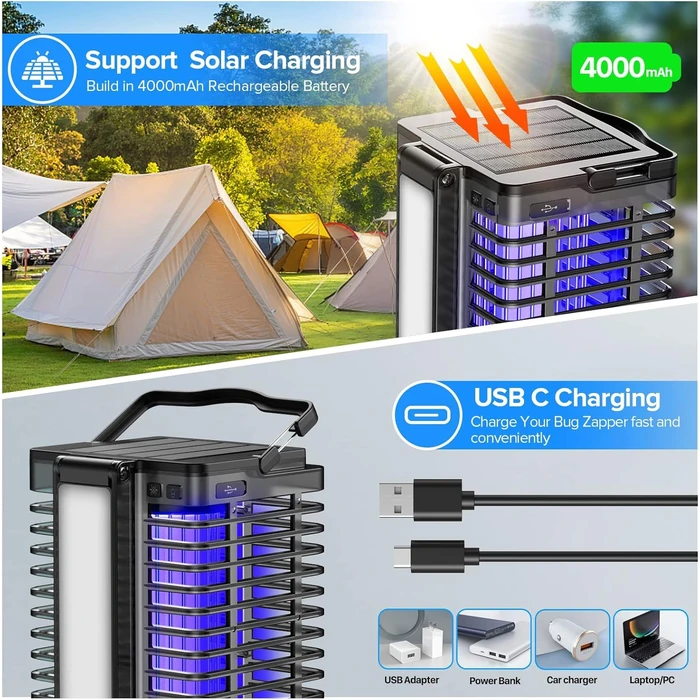 Evolpol Wireless Solar Bug Zapper SOBZ-01 - Gray by Evolpol - Image 3