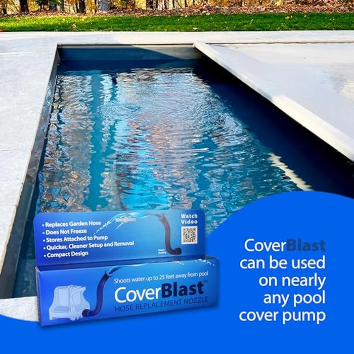 CoverBlast Pool Cover Pump Attachment - USA-Made & Patented Pool Cover Pump Hose Alternative w/ 25ft. Range - Easy-To-Install & Use Year-Round - Replaces Traditional Hoses, Eliminating Tripping Hazard by CoverBlast - Image 5
