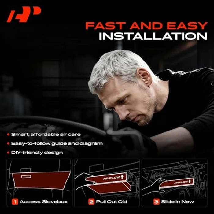 A-Premium Cabin Air Filter with Activated Carbon Compatible with Chrysler, Dodge, Jeep & Ram Models - 200, Sebring, Avenger, Caliber, Journey, Compass, Patriot, 1500, 2500, 3500 - Replace# 5058693AA by A-Premium - Image 7