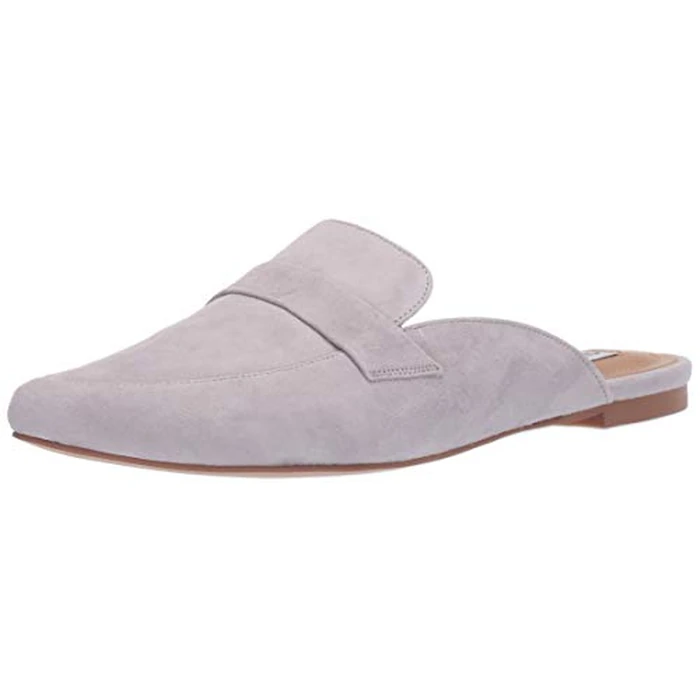 Steve Madden Women's Flavor Mule, Grey Suede, 9 by Steve Madden - Used - Like New condition