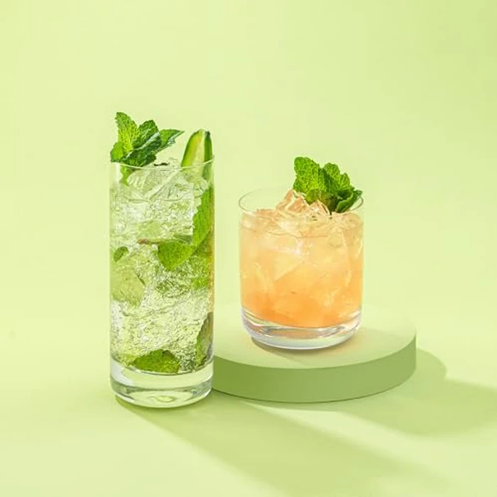 JoyJolt Faye 13oz Highball Glasses, 6pc Tall Glass Sets. Lead-Free Crystal Drinking Glasses. Water Glasses, Mojito Glass Cups, Tom Collins Bar Glassware, and Mixed Drink Cocktail Glass Set by JoyJolt - Image 6