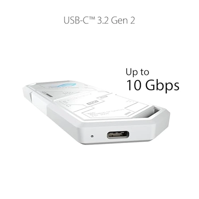 ASUS ROG Strix Arion White M.2 NVMe SSD Enclosure-USB3.2 Gen 2x1 Type-C (10Gbps), Dual USB-C to C & USB-C to A, Screwdriver-Free, Thermal Pads Included, Fits PCIe 2280/2260/2242/2230 M Key/B+M Key by ASUS - Image 3