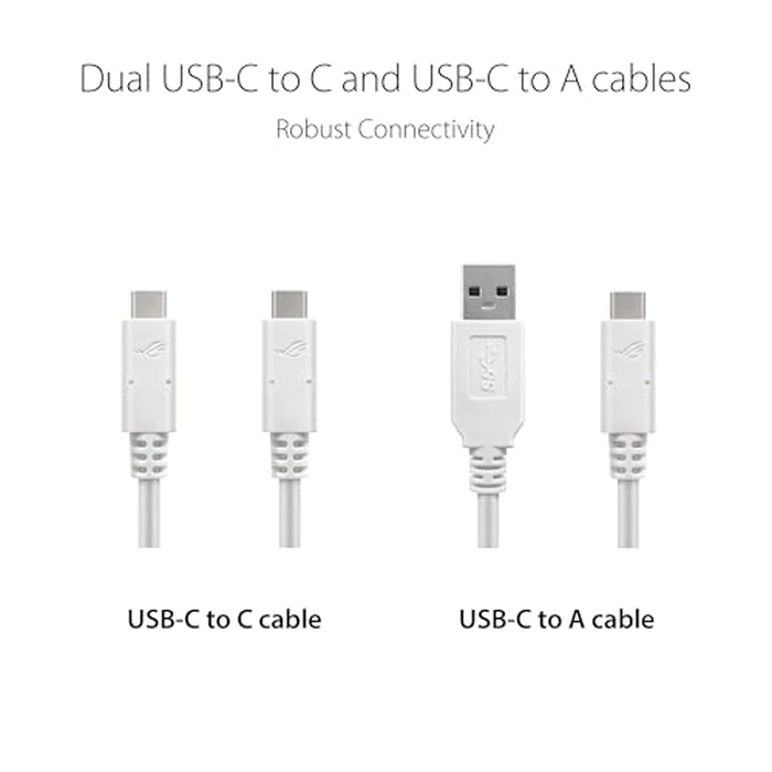 ASUS ROG Strix Arion White M.2 NVMe SSD Enclosure-USB3.2 Gen 2x1 Type-C (10Gbps), Dual USB-C to C & USB-C to A, Screwdriver-Free, Thermal Pads Included, Fits PCIe 2280/2260/2242/2230 M Key/B+M Key by ASUS - Image 6