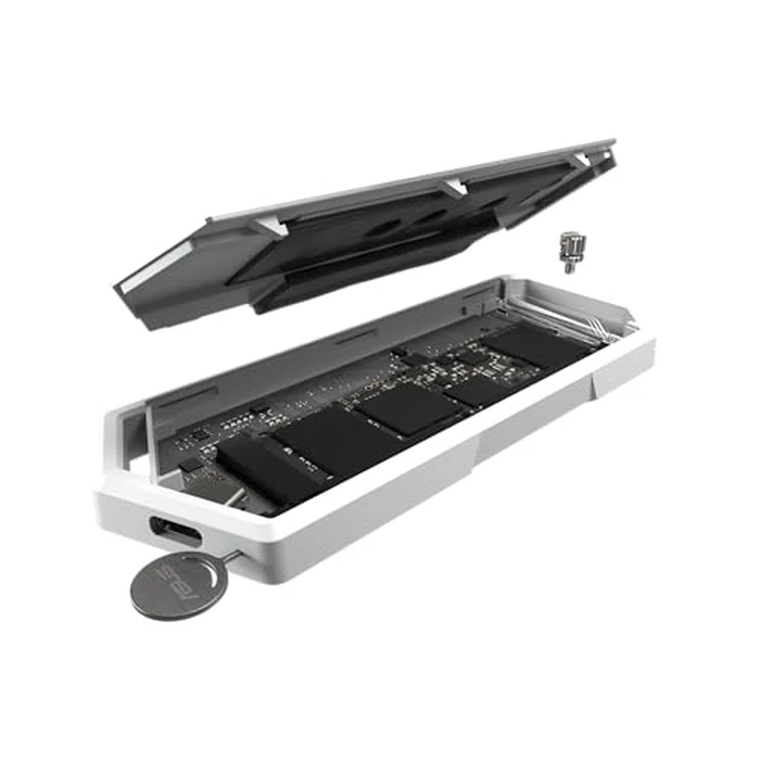 ASUS ROG Strix Arion White M.2 NVMe SSD Enclosure-USB3.2 Gen 2x1 Type-C (10Gbps), Dual USB-C to C & USB-C to A, Screwdriver-Free, Thermal Pads Included, Fits PCIe 2280/2260/2242/2230 M Key/B+M Key by ASUS - Image 9