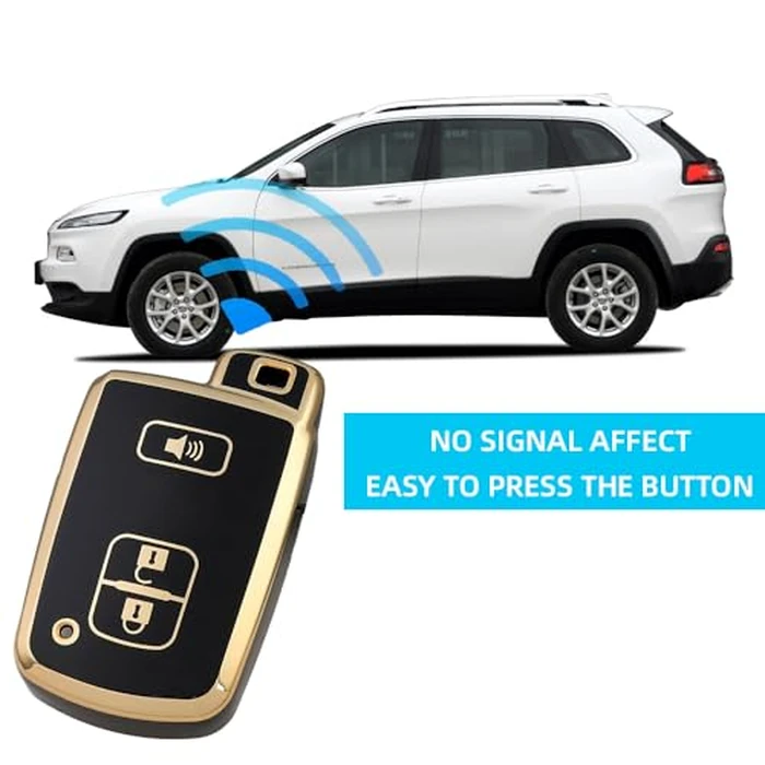 KULCSOK Key Fob Cover Compatible with Toyota Tacoma Tundra 4Runner RAV4 Prius V C Highlander 2021-2013 Key Cover Case Key Holder TPU Key Protector 3 Buttons 1PCS Gray by KULCSOK - Image 4
