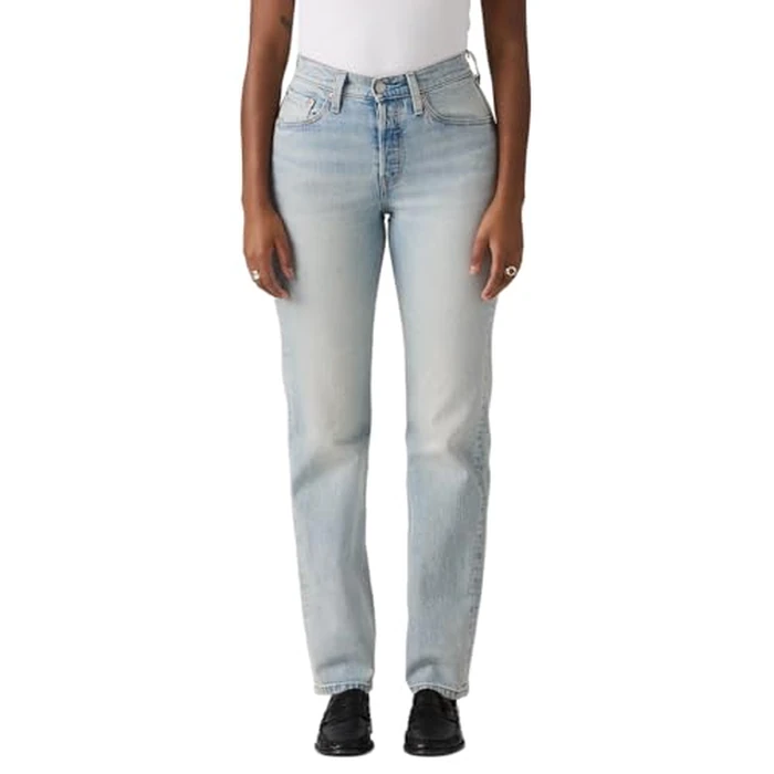 Levi's Women's 501 Curve Jeans, (New) Heart Music (Shrink-to-Fit - Stretch), 34 Regular by Levi's - Used - Like New condition - US$51.02