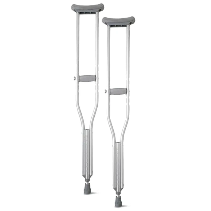 Medline Aluminum Crutches for Kids, Adults & Seniors, Walking Aid, 300 LB Weight Capacity,1 Pair, Fitting 5'2" - 5'10" by Medline - Used - Very Good condition - US$35.29