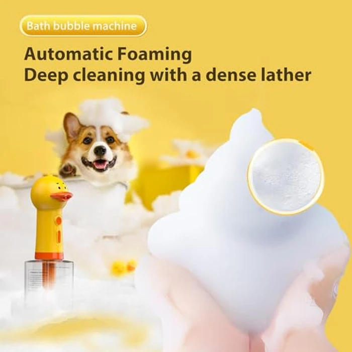 NRYDEPET Electric Dog Shampoo Dispenser & Foam Sprayer - Automatic Dog Soap Dispenser, Rechargeable Dog Shampoo Foamer, IPX7 Waterproof Pet Bath Supplies for Dogs, Cats & Puppies by NRYDEPET - Image 2