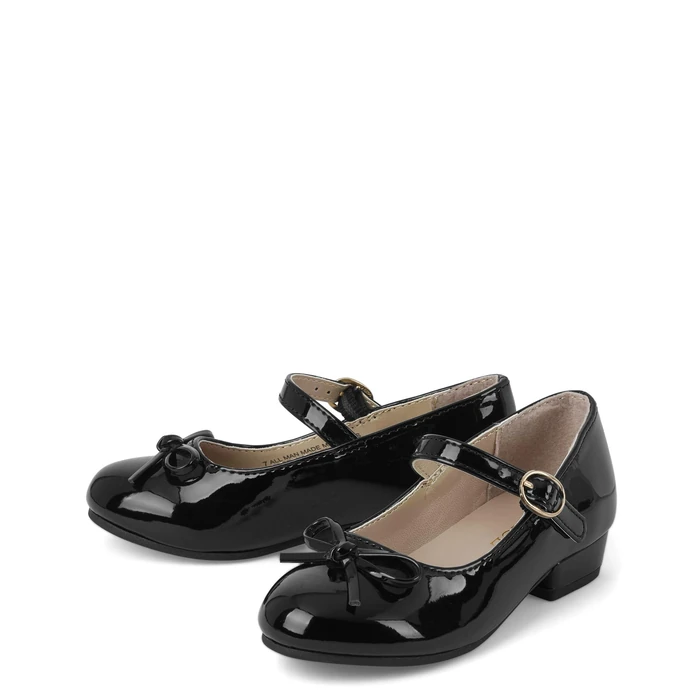 The Children's Place,Baby Girls and Toddler Low Heel Dress Pumps,Black,Big Kid,10 by The Children's Place - Image 2