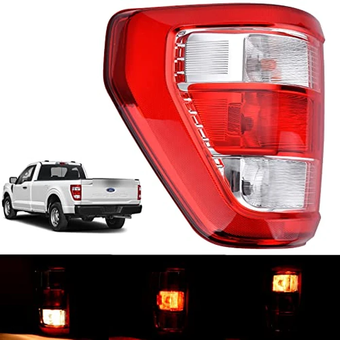 Nakuuly Tail Light Assembly Compatible With 2021 2022 2023 2024 Ford F150 F-150 XL Left Driver Side Taillight Brake Lamps with Bulb and Harness Replace ML3Z-13405-E by Nakuuly - Image 1