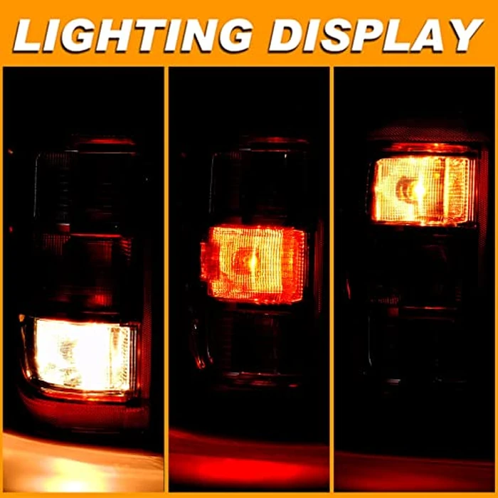 Nakuuly Tail Light Assembly Compatible With 2021 2022 2023 2024 Ford F150 F-150 XL Left Driver Side Taillight Brake Lamps with Bulb and Harness Replace ML3Z-13405-E by Nakuuly - Image 3