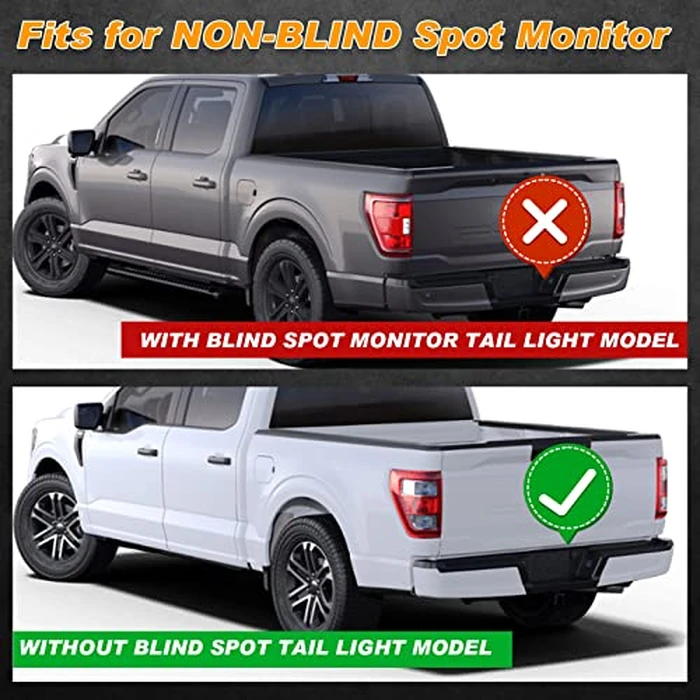 Nakuuly Tail Light Assembly Compatible With 2021 2022 2023 2024 Ford F150 F-150 XL Left Driver Side Taillight Brake Lamps with Bulb and Harness Replace ML3Z-13405-E by Nakuuly - Image 7