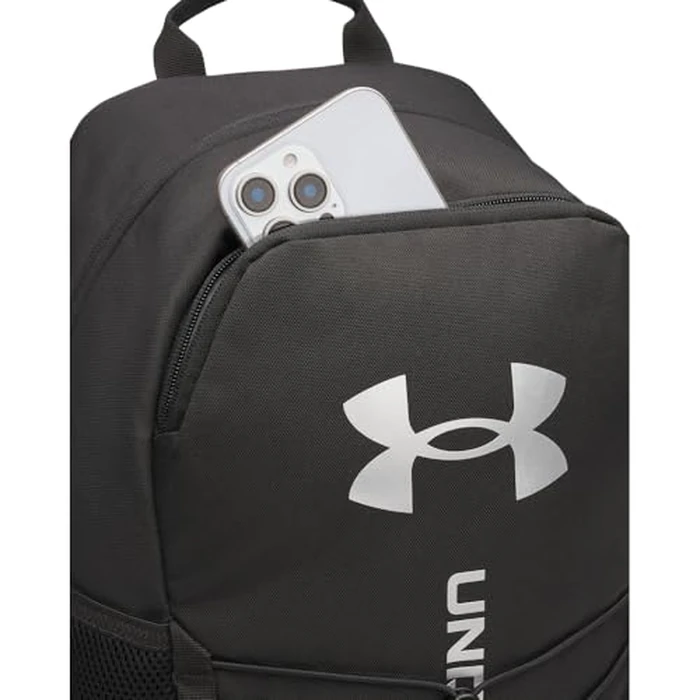 Under Armour Unisex Hustle Sport 6.0 Backpack, (001) Black/Black/Metallic Silver, One Size Fits Most by Under Armour - Image 2