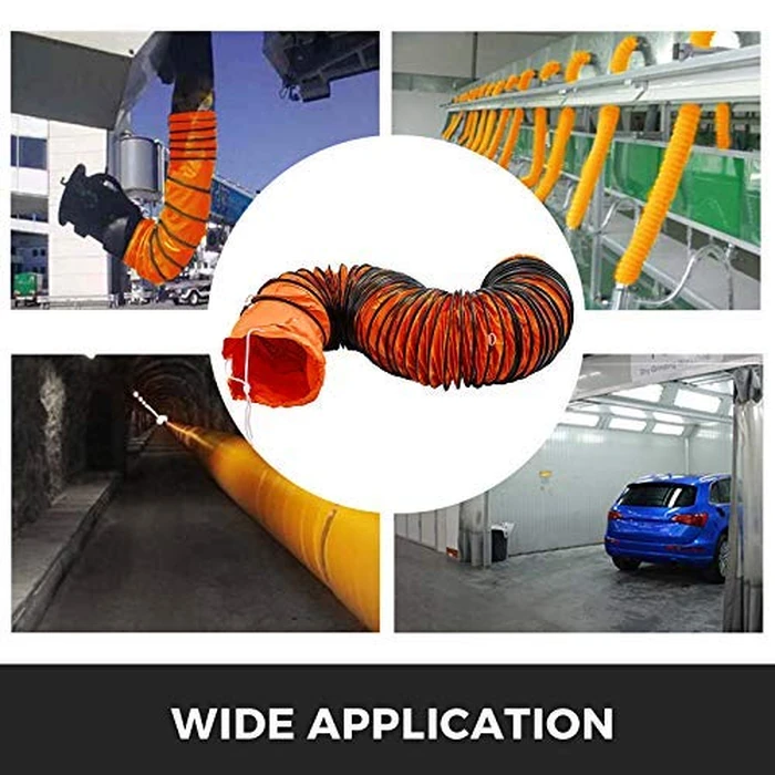 Vevor Ducting Hose, 25ft PVC Flexible HVAC Duct Hosing for 10 Inch Utility Blower Exhaust Fan : Industrial & Scientific by VEVOR - Image 2