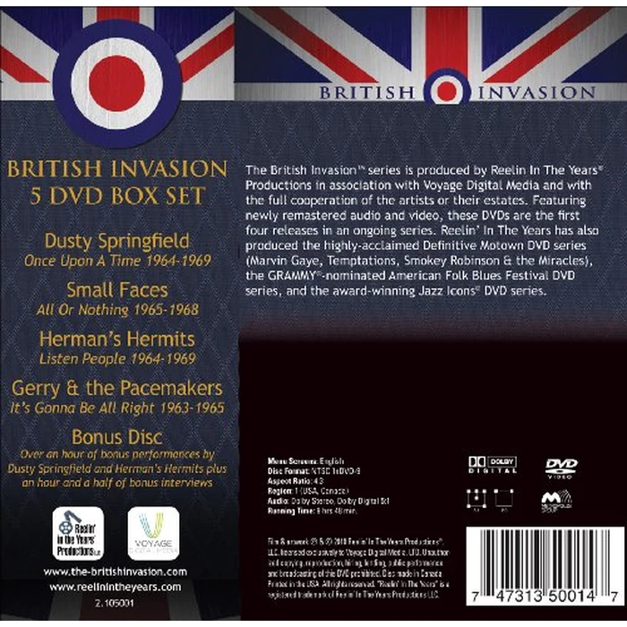 British Invasion: 5 DVD Box Set featuring Bonus Disc by Voyage Digital Media - Used - Very Good condition