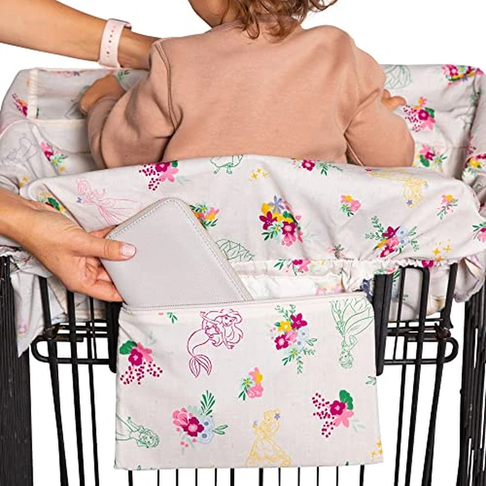 Disney Baby by J.L. Childress Shopping Cart & High Chair Cover for Baby, Kids, & Toddler - Cover for Grocery Carts & Restaurants, Universal Fit - Disney Princess by J.L. Childress - Image 6