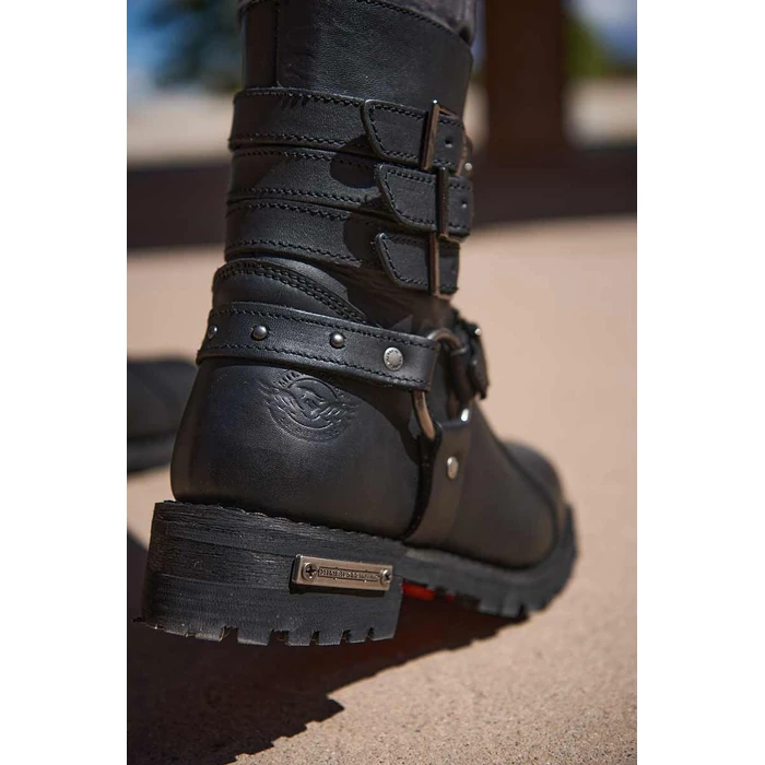 Milwaukee Leather MBL9399 Women's 9-Inch Triple Buckle Black Leather Harness Biker Boots w/Side Zipper - 9.5 by Milwaukee Leather - Image 5