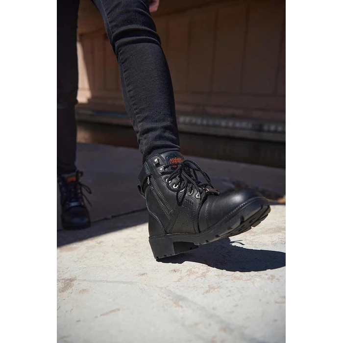 Milwaukee Leather MBL9399 Women's 9-Inch Triple Buckle Black Leather Harness Biker Boots w/Side Zipper - 9.5 by Milwaukee Leather - Image 7