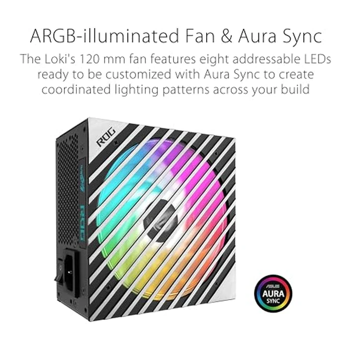 ASUS ROG Loki SFX-L 1200W Titanium PSU (Fully Modular Power Supply, 80+ Titanium, 120mm PWM ARGB Fan, Aura Sync, ATX 3.0 Compatible, PCIe 5.0 Ready, 10 Year Warranty) by Asus - Image 6