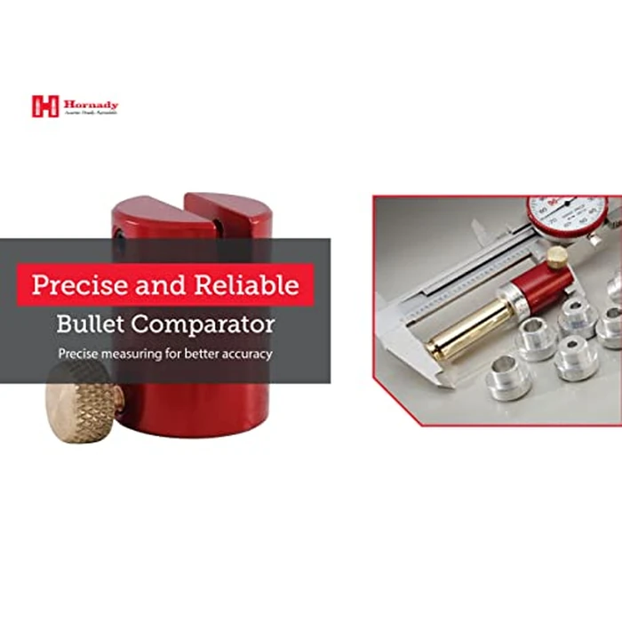Hornady Lock-N-Load Bullet Comparator Basic Set, Includes 7 Bullet Inserts - Quickly and Precisely Measure Loaded Rounds, Measures from Bullet Ogive - Reduce Round Variations - B234 by Hornady - Image 5