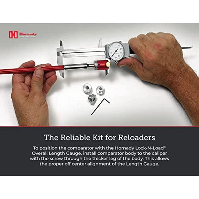 Hornady Lock-N-Load Bullet Comparator Basic Set, Includes 7 Bullet Inserts - Quickly and Precisely Measure Loaded Rounds, Measures from Bullet Ogive - Reduce Round Variations - B234 by Hornady - Image 6