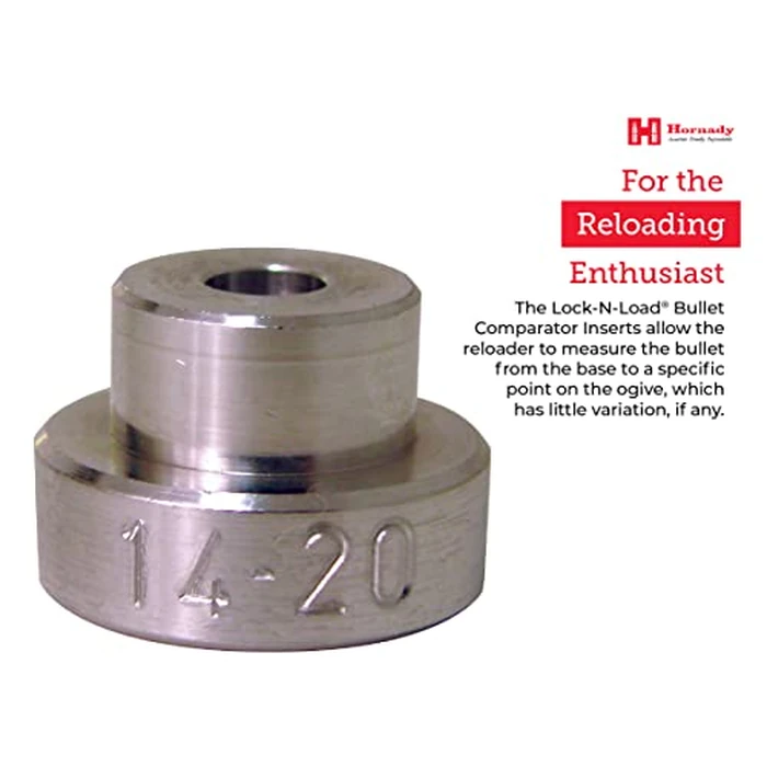 Hornady Lock-N-Load Bullet Comparator Basic Set, Includes 7 Bullet Inserts - Quickly and Precisely Measure Loaded Rounds, Measures from Bullet Ogive - Reduce Round Variations - B234 by Hornady - Image 7