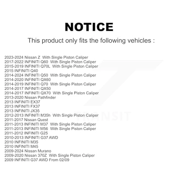 CMX Rear Right (Passenger Side) Disc Brake Caliper SLC-19B6037 For Nissan Murano INFINITI Pathfinder QX60 Q50 G37 QX50 370Z JX35 Q60 QX70 Quest EX37 Z M37 G25 FX37 Q70 Q70L M56 M35 M35h M45 Q40 by CMX - Image 2