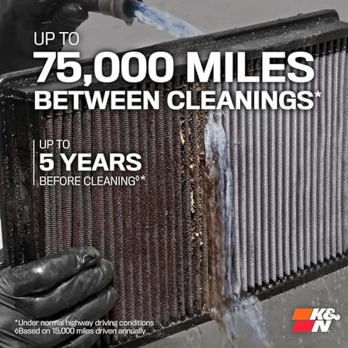 K&N engine air filter, washable and reusable: 2002-2019 Toyota Compact L4 1.2/1,5/1.6/1.8/2.0 L (Auris, Avensis, Corolla, Vitz, Yaris, Verso, Probox, Ractis, Wish, Alion, Premio) 33-2360, Heather Red by K&N - Image 4