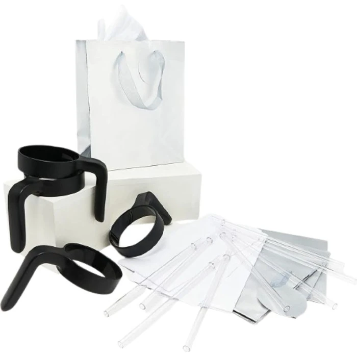 Primula Peak Tumbler Accessory Set with 8 Straws and 4 Handles - Black by Primula - Image 1