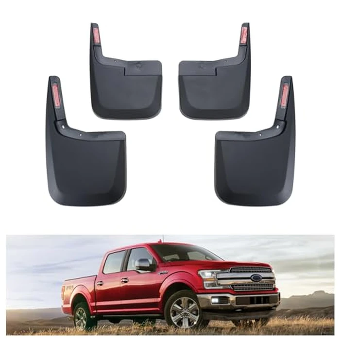 Kiwi Master Mud Flaps for 2015-2020 Ford F-150 (Without Fender Flares), Heavy Duty Mud Guards, Front & Rear Splash Guards, No Drill, 4 Pcs Set by KIWI MASTER - Used - Good condition