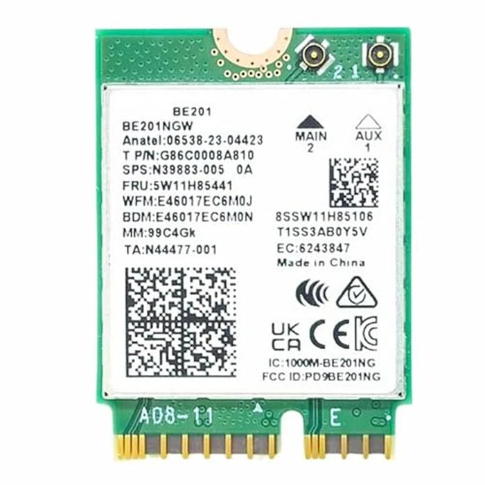 HighZer0 Electronics BE201 WiFi 7 Card | Tri-Band Wi-Fi | Up to 5.8 Gbps | CNVio3 M.2 WiFi Card for PC | Supports Bluetooth 5.4 | Requires Intel 13th+ Gen CPU Windows 10/11, Linux | BE201NGW by HighZer0 Electronics - Used - Like New condition - US$26.37