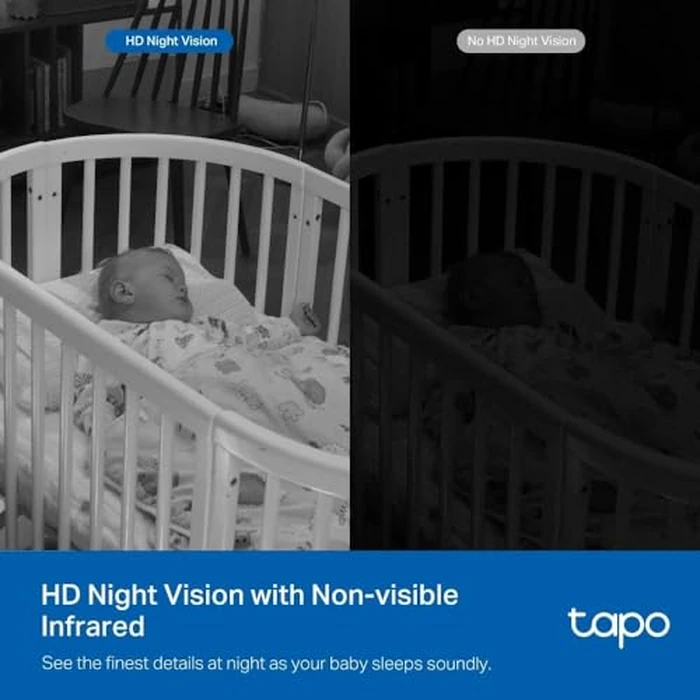 Tapo 2K 4MP Dual-Lens Baby Monitor, 360 degrees Tracking, Baby Indoor Security Camera, HD Night Vision, AI Detection, Sleep Analysis, Alexa, Google Home, Flexible Storage, No Monthly Fee (Tapo C840) by Tapo - Image 8
