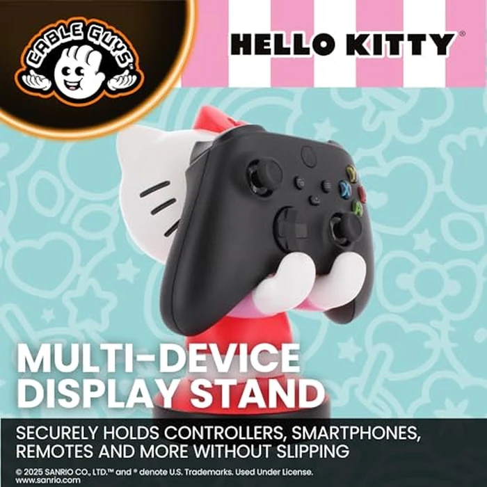 Cableguys Hello Kitty Controller Holder & Phone Stand - Gaming Setup Accessories for Desk and Game Room, Controller Stand Compatible with Xbox, PlayStation & Most Standard Game Controllers by Cableguys - Image 2