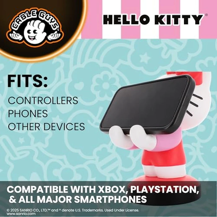 Cableguys Hello Kitty Controller Holder & Phone Stand - Gaming Setup Accessories for Desk and Game Room, Controller Stand Compatible with Xbox, PlayStation & Most Standard Game Controllers by Cableguys - Image 4