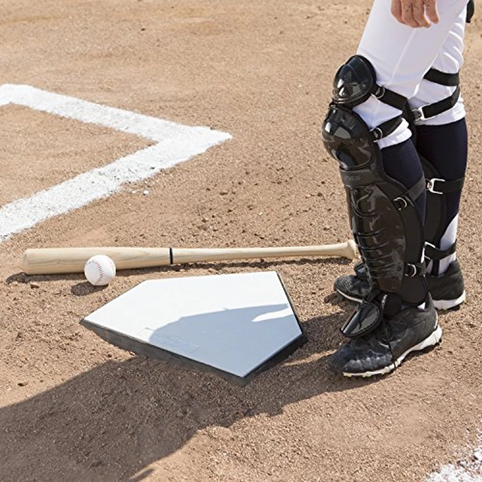 Champion Sports Pro Anchor Home Plate - Molded Rubber, Metal Bottom Home Plate with Ground Anchor , RED by Champion Sports - Image 5
