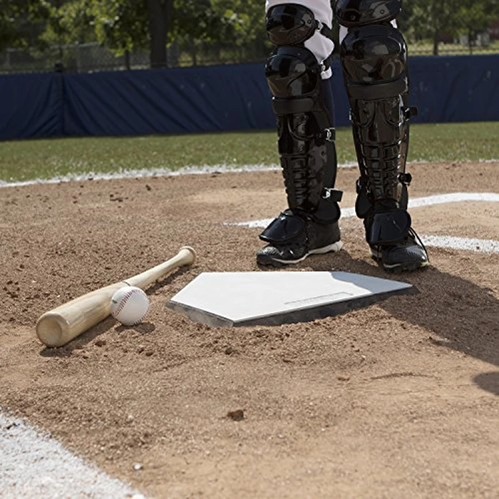Champion Sports Pro Anchor Home Plate - Molded Rubber, Metal Bottom Home Plate with Ground Anchor , RED by Champion Sports - Image 6