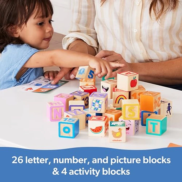 Melissa & Doug Ms. Rachel Letter, Number, and Game Wooden Learning Blocks with Activity Cards for Girls and Boys Toddlers Ages 18 Months+ - FSC Certified by Melissa & Doug - Image 8