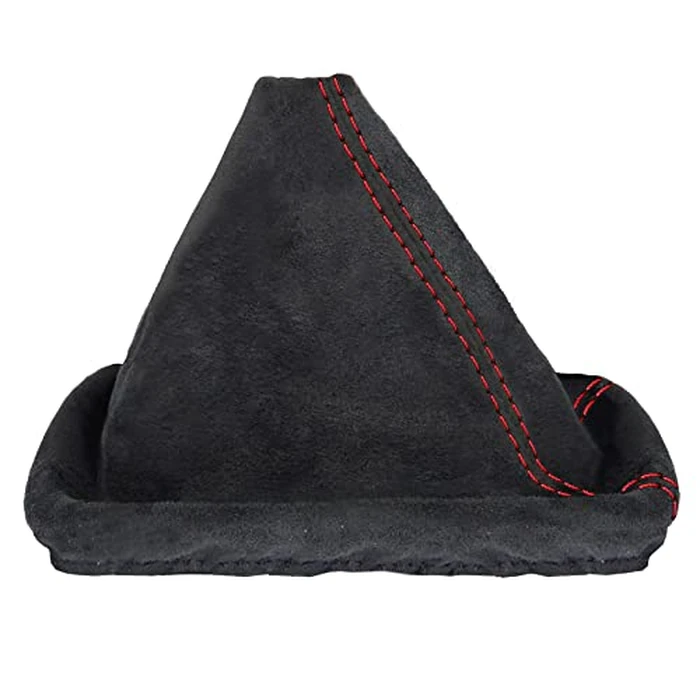 L & P Car Design Shift Boot Cover Faux Suede Compatible with BMW 3 Series e46 1998-2007 Manual Transmission (Black with red Stitch) by L & P Car Design - Image 5