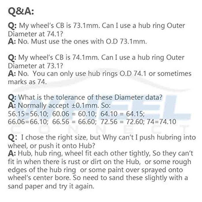 WHEEL CONNECT Hub Centric Rings,110 to 106, Set of 4, Aluminium Alloy Hubrings, O.D:110mm I.D 106mm. A by WHEEL CONNECT - Image 7