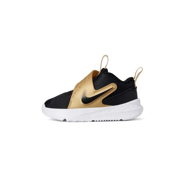 Nike Baby/Toddler Team Hustle D Basketball Shoes, Black/Black-Metallic Gold-White, 9C by Nike - Used - Acceptable condition