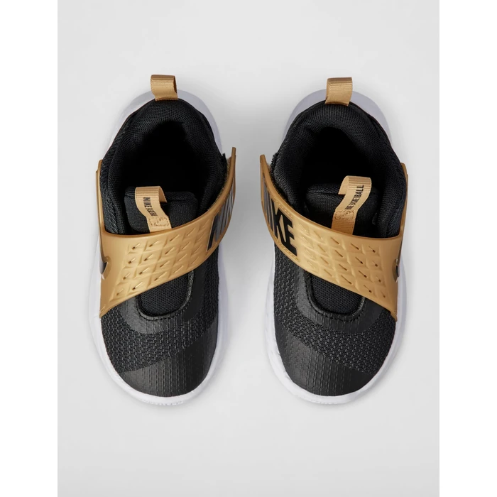 Nike Baby/Toddler Team Hustle D Basketball Shoes, Black/Black-Metallic Gold-White, 9C by Nike - Image 4