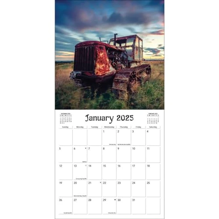 TURNER PHOTOGRAPHIC Tractors 12x12 Photo Wall Calendar (25998940094) by Turner Licensing - Image 3