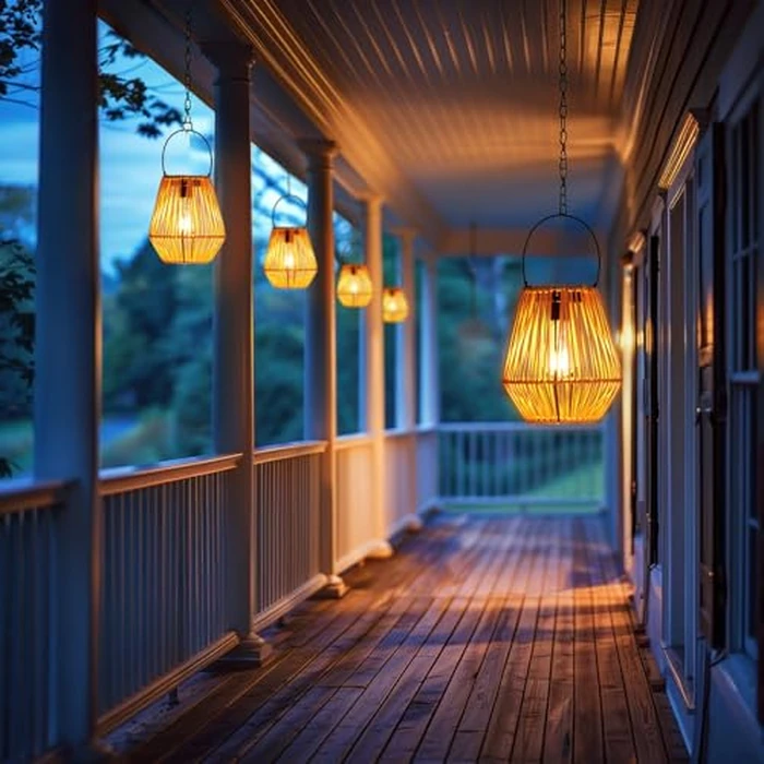 Homemory Solar Lanterns Outdoor Waterproof Hanging Lights, Outside Solar Lamp Decorative for Garden, Yard, Patio, Porch, Trees, Lawn, Pathway, Table (2) by Homemory - Image 6