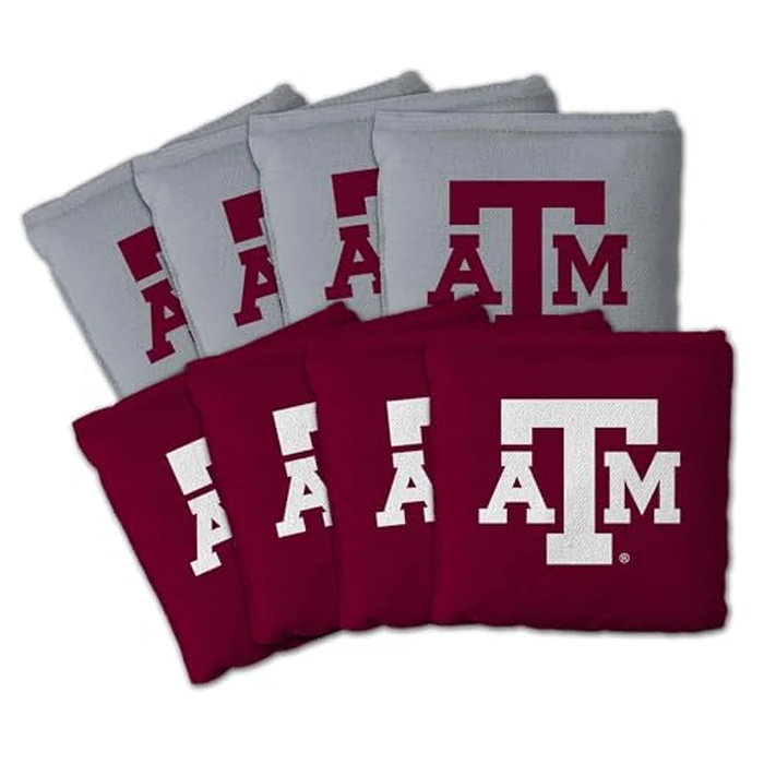 YouTheFan Officially-Licensed NCAA Texas A&M Aggies Set of 8 Cornhole Bags - All Weather Dual Sided Slide & Stop - Regulation Size with Carry case by YouTheFan - Used - Like New condition - US$32.07