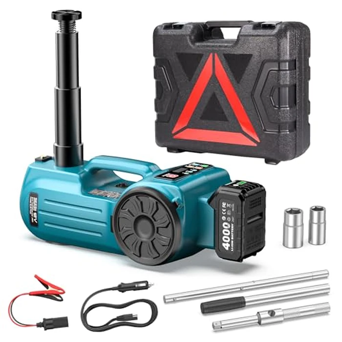 SEESII Electric Cordless Car Jack: 5Ton 21V Battery Hydraulic Car Jack with Built-in Tire Inflator & Universal Wrench, Portable Emergency Tire Change Tool for SUV Sedan MPV Pickup Truck Repair by Seesii - Used - Like New condition - US$123.48