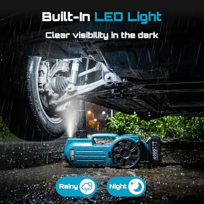 SEESII Electric Cordless Car Jack: 5Ton 21V Battery Hydraulic Car Jack with Built-in Tire Inflator & Universal Wrench, Portable Emergency Tire Change Tool for SUV Sedan MPV Pickup Truck Repair by Seesii - Image 8