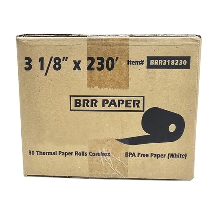 (30 Coreless Rolls - 50 GSM) 3 1/8 x 230 Thermal Paper Receipt Rolls fits all Clover POS Cash Register Printers for TSP500 TSP600 TSP 700 TSP2000 CT S300 from BuyRegisterRolls by BuyRegisterRolls - Image 4