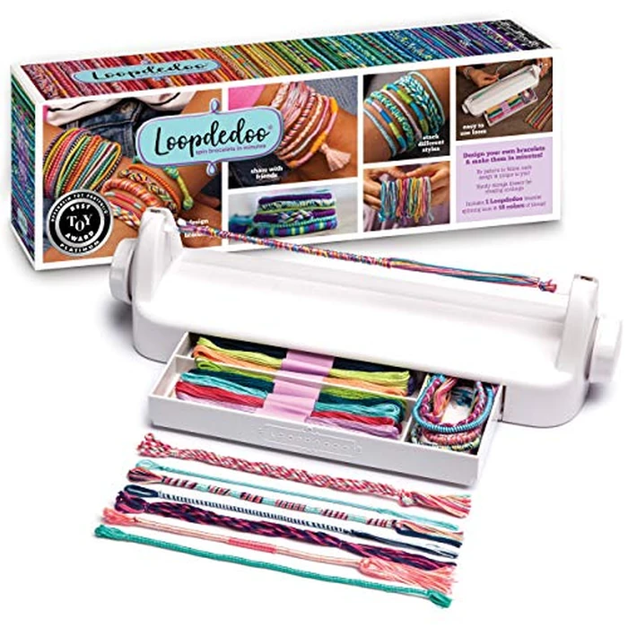 Loopdedoo DIY Friendship Bracelet Maker Kit - Bracelet Making Kit for Kids Ages 8 & Up - Make Bracelets in Minutes for Birthday, Christmas Gift - Award Winning Craft Kit by Loopdedoo - Image 1
