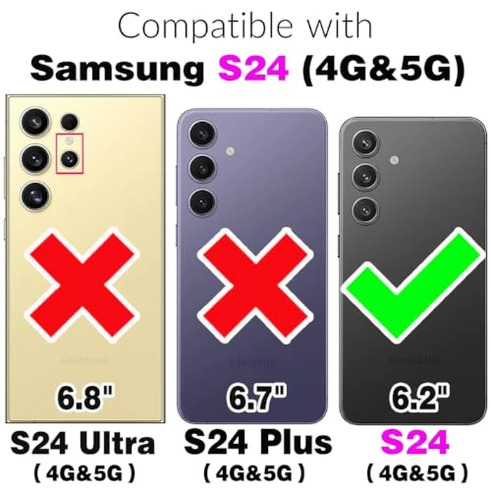 Asuwish Phone Case for Samsung Galaxy S24 5G with Tempered Glass Screen Protector and Slide Camera Cover Kickstand Stand Slim Protective Mobile Hard Cell Accessories S 24 24S G5 Women Men Red by Asuwish - Image 2