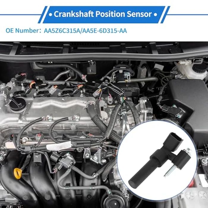 VekAuto 1 Pc Crankshaft Position Sensor for Ford F-150 3.5 3.7 2011-2017 Sturdy Metal Plastic Black Engine Crank CKP Sensor by VekAuto - Image 2